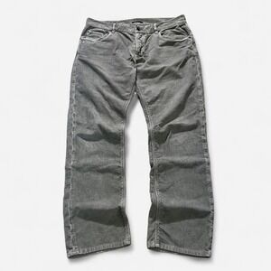Prada Pants Corduroy Mens 32x28 Gray Straight Leg Button Fly